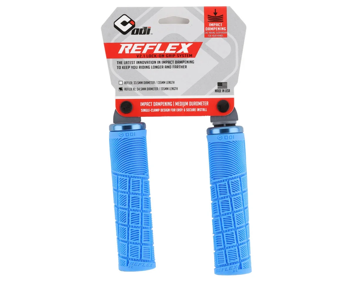 ODI Reflex MTB Grips (Blue) (Lock-On) (XL) - view 2